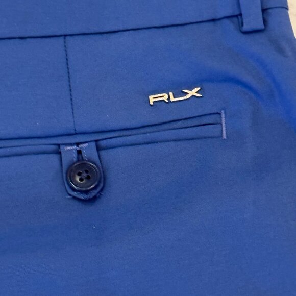 Like new! RLX RALPH LAUREN Blue Flat Front Golf Short Size 34 - Picture 3 of 9